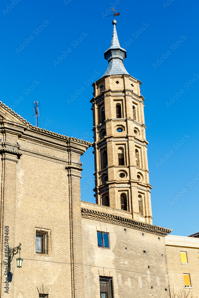 Bell tower of San Andres church (Moorish style), Zaragoza, Aragon, Spain, Europe