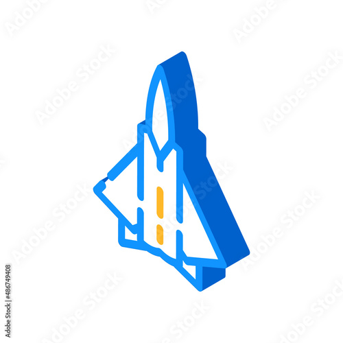 fighter airplane isometric icon vector. fighter airplane sign. isolated symbol illustration