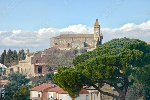 Basilica di Montalcino vista dalla fortezza . Siena .Toscana photo