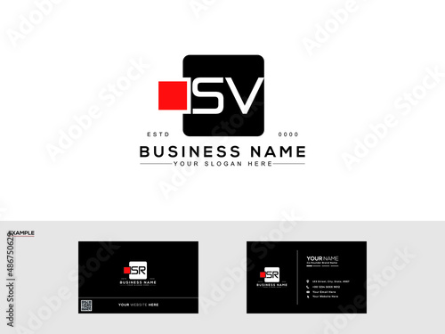 Classic SV Logo, Initial Letter Sv Isolated Letter logo and business card for all kind of use