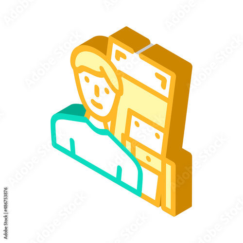 furniture assembler isometric icon vector. furniture assembler sign. isolated symbol illustration
