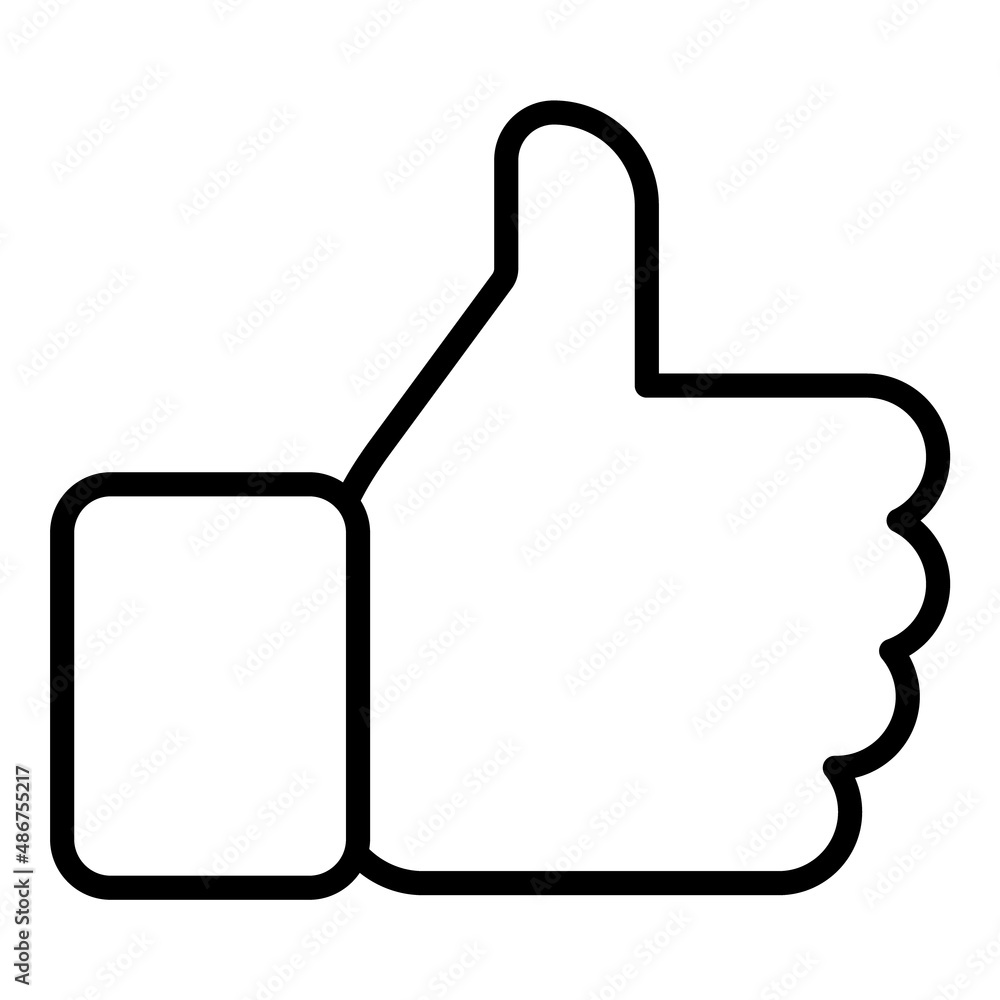 Like Rate Hand Gesture Flat Icon Isolated On White Background Like Rate Hand Gesture Flat Icon Isolated On White Background