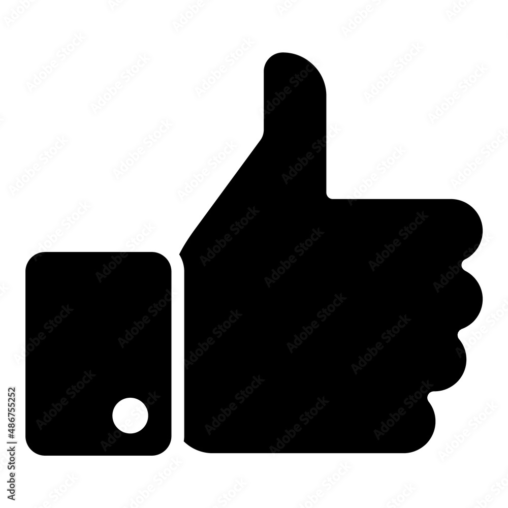 Like Rate Hand Gesture Flat Icon Isolated On White Background Like Rate Hand Gesture Flat Icon Isolated On White Background