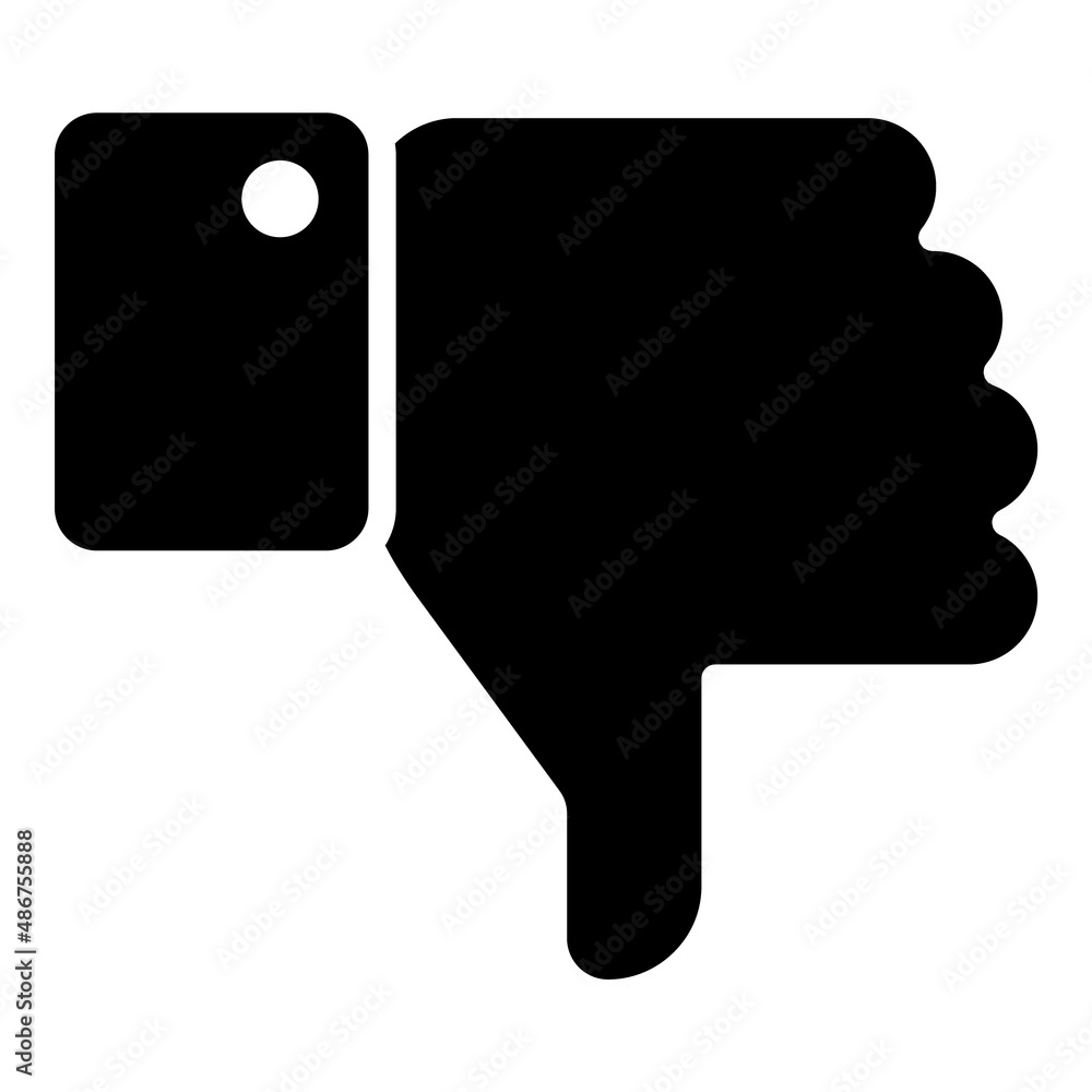 Dislike Flat Icon Isolated On White Background Dislike Flat Icon Isolated On White Background