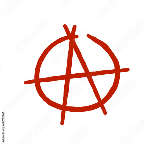 Anarchy sign isolated. Letter A in circle