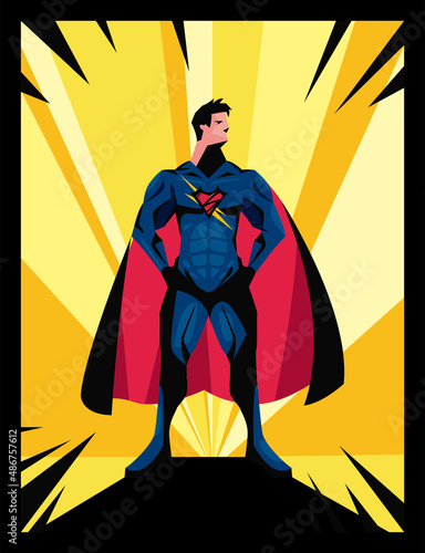 powerful superhero poster