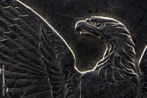 Morgan Liberty Dollar Reverse Bold Eagle Super Macro