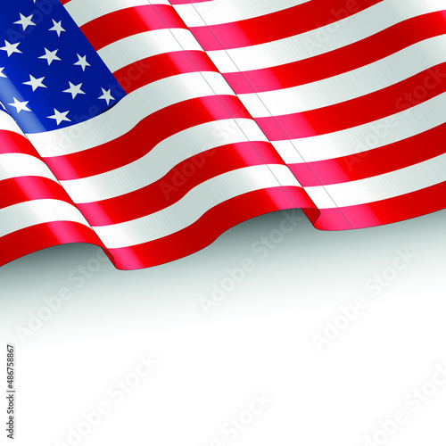 Background with usa wavy flag 