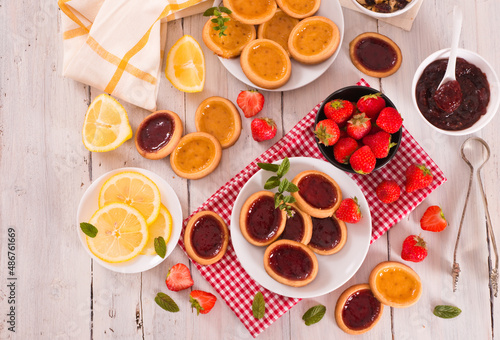 Strawberry tartlets. 