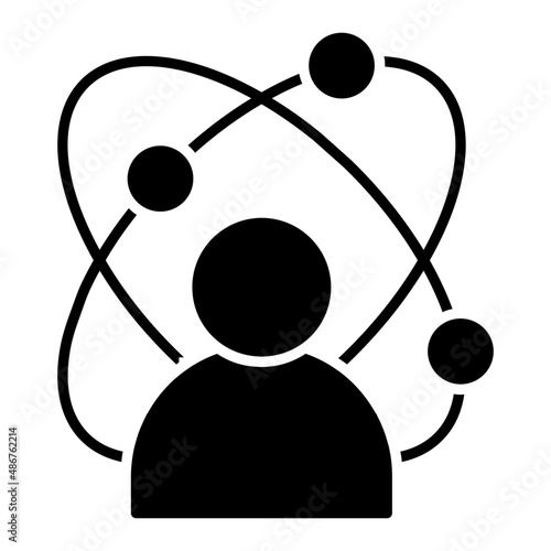 Trendy design icon of scientist

