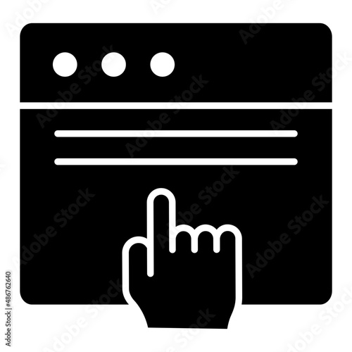Web mail icon in filled design

