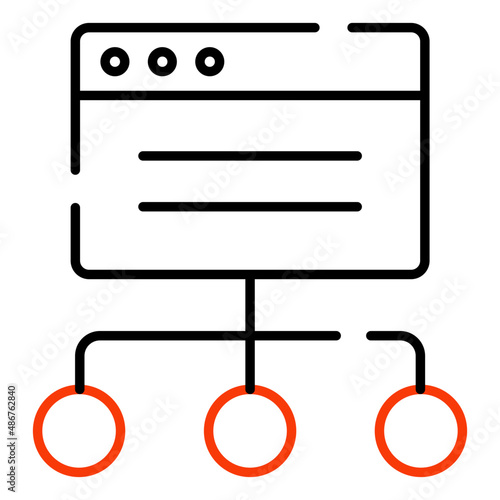 Trendy design icon of web network

