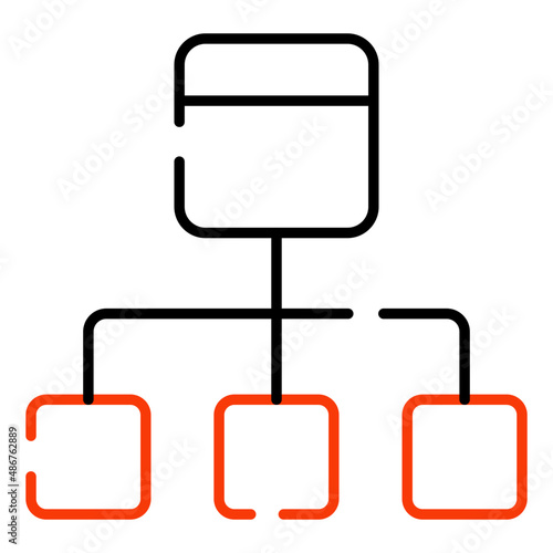 Trendy design icon of web network