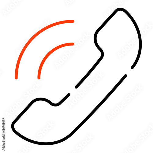 A unique design icon of call ringing

