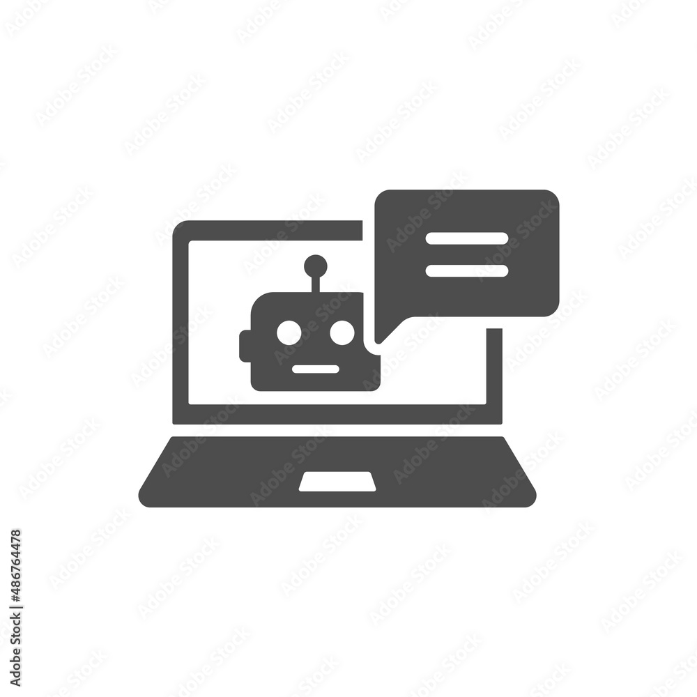 artificial intelligence silhouette vector icon isolated on white. cyber technologies icon for web, mobile apps, ui design and print artificial intelligence silhouette vector icon isolated on white. cyber technologies icon for web, mobile apps, ui design and print