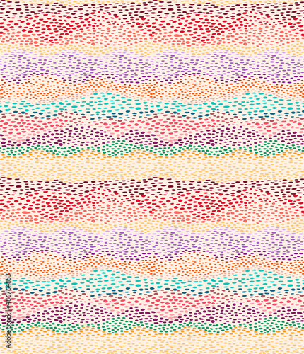 Seamless pattern with horizontal lines of dots. Background for decoration and fabrics