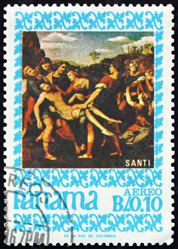 Postage stamp Panama 1967 Body of Christ, by Raphael photo