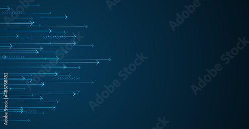 Abstract arrow direction. Technology background