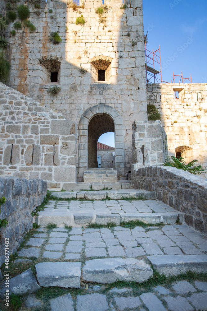 Steps in Klis fortress, Croatia
