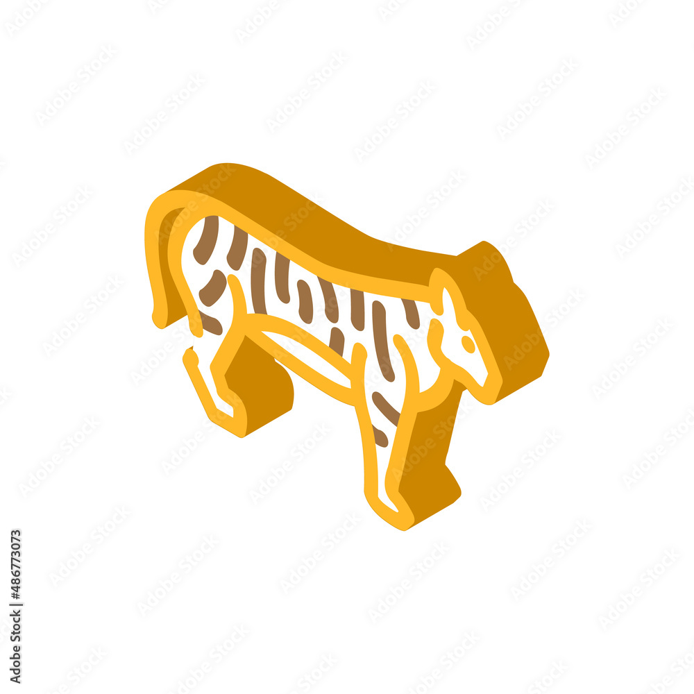 tiger animal isometric icon vector. tiger animal sign. isolated symbol illustration tiger animal isometric icon vector. tiger animal sign. isolated symbol illustration