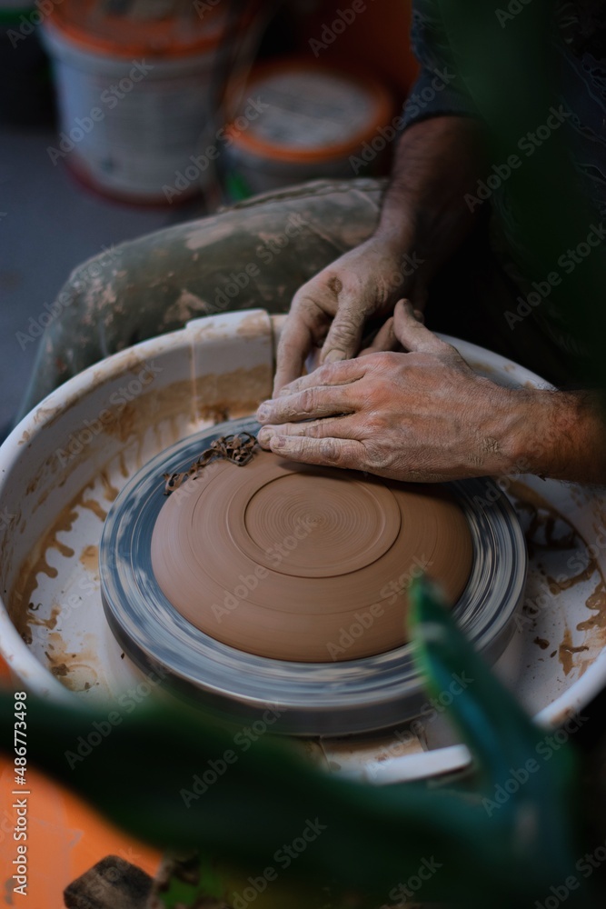 Fototapeta premium in a pottery workshop