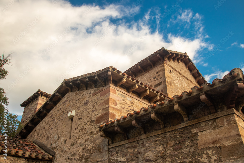 Pre-Romanesque church, in the middle of the mountains Pre-Romanesque church, in the middle of the mountains