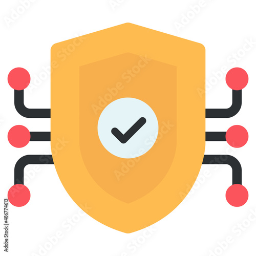 An eye catching design icon of network security

