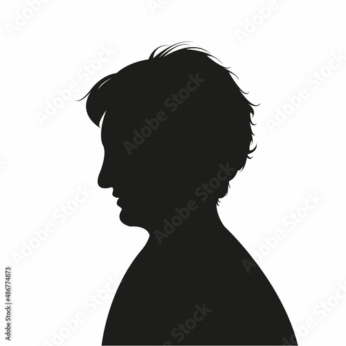 a woman head silhouette vector