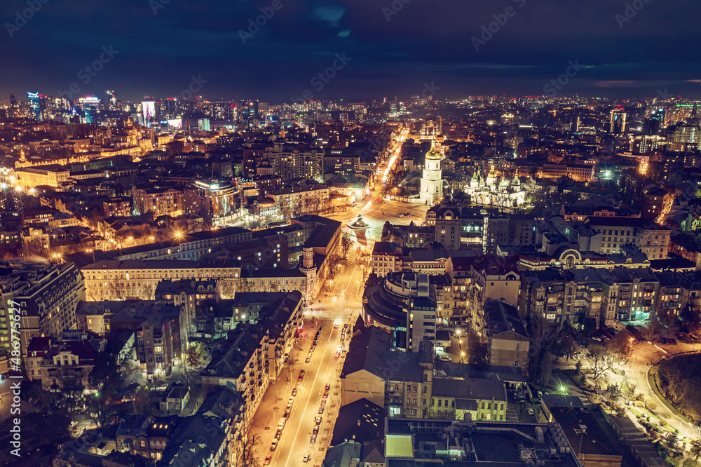 Kyiv at night