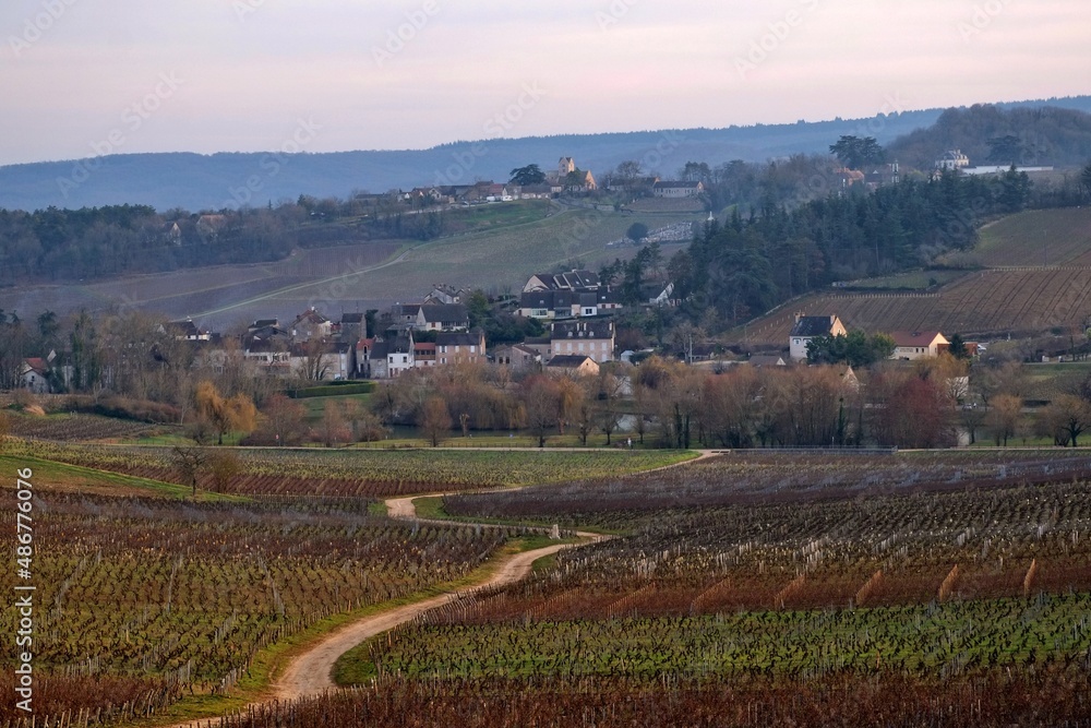 Village viticole de Mercurey en Bourgogne