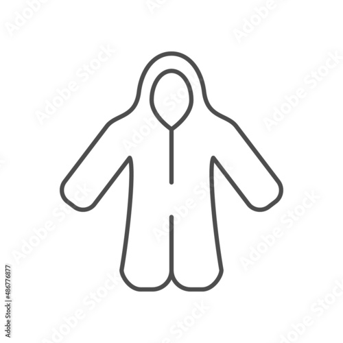 Industrial coverall line outline icon