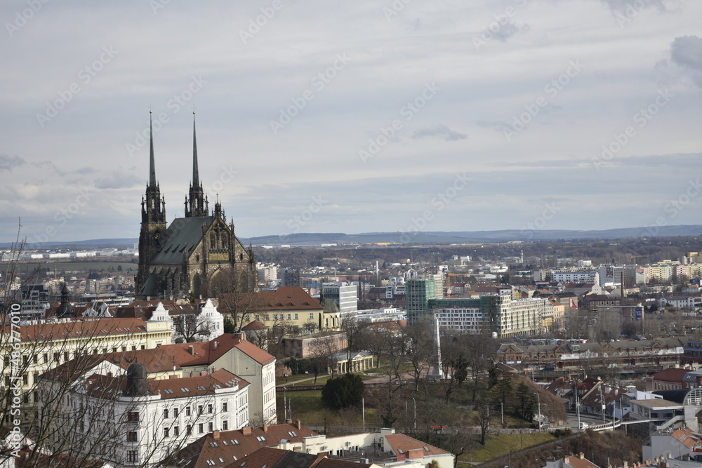 Obraz premium View of Brno Cathedral of St. Peter & Paul