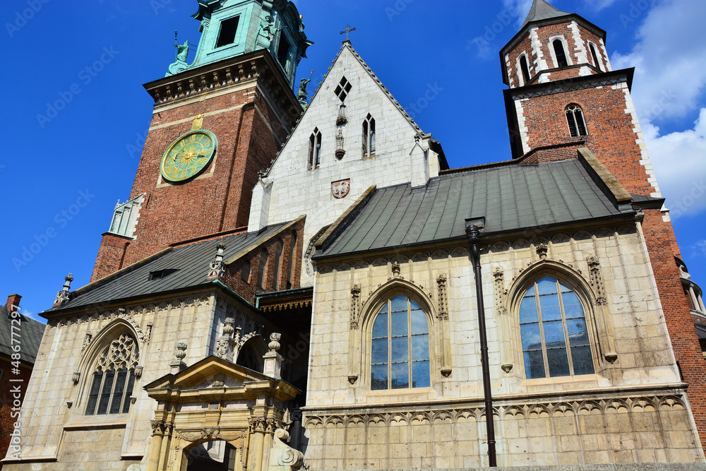 Wawel Cathedral and Royal Castle on Wawel Hill in Krakow, Poland
