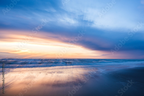 abstract seascape at sunset