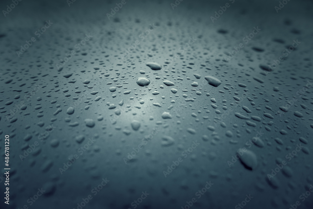 Water drops on surface Water drops on surface