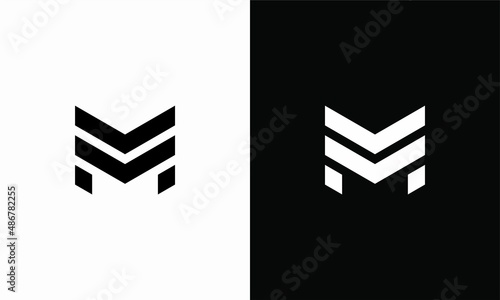 Initial Letter M or FM or MF Lettermark Logo Vector Design