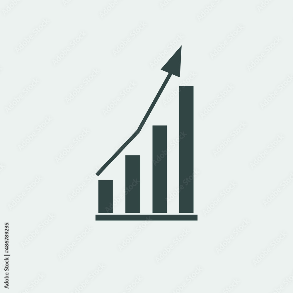 Graph vector icon illustration sign Graph vector icon illustration sign