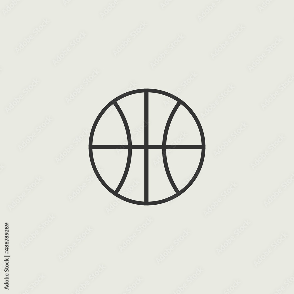 Basketball ball vector icon illustration sign Basketball ball vector icon illustration sign