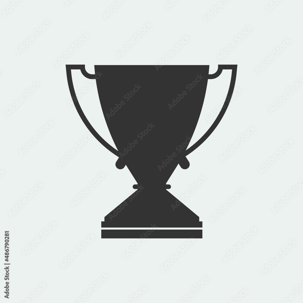 Trophy vector icon illustration sign Trophy vector icon illustration sign