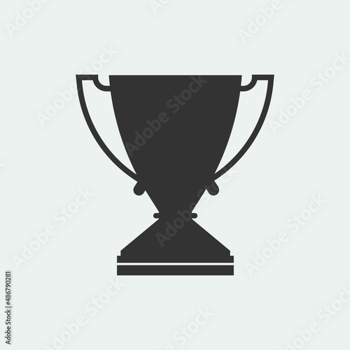 Trophy vector icon illustration sign