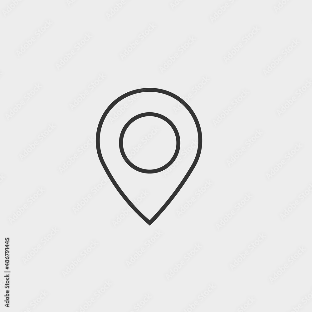 Location pin vector icon illustration sign Location pin vector icon illustration sign