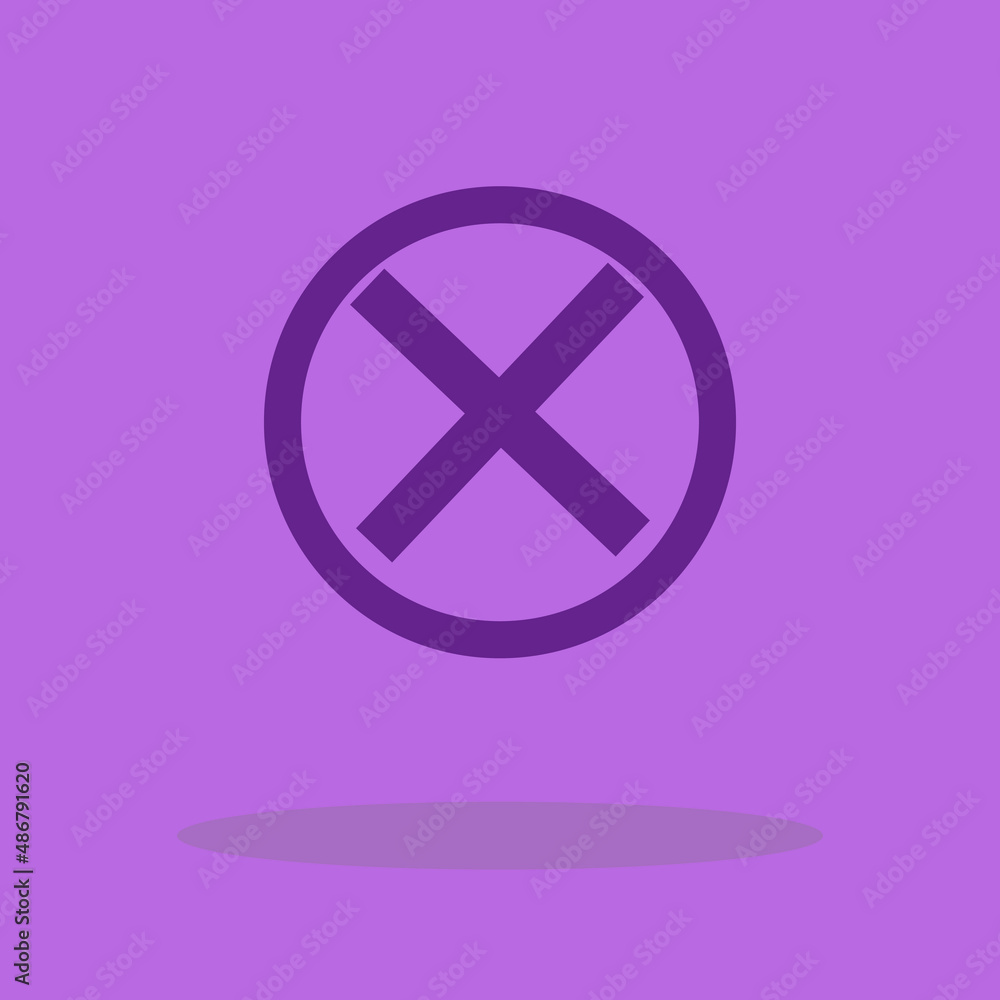Cancel sign vector icon illustration sign Cancel sign vector icon illustration sign