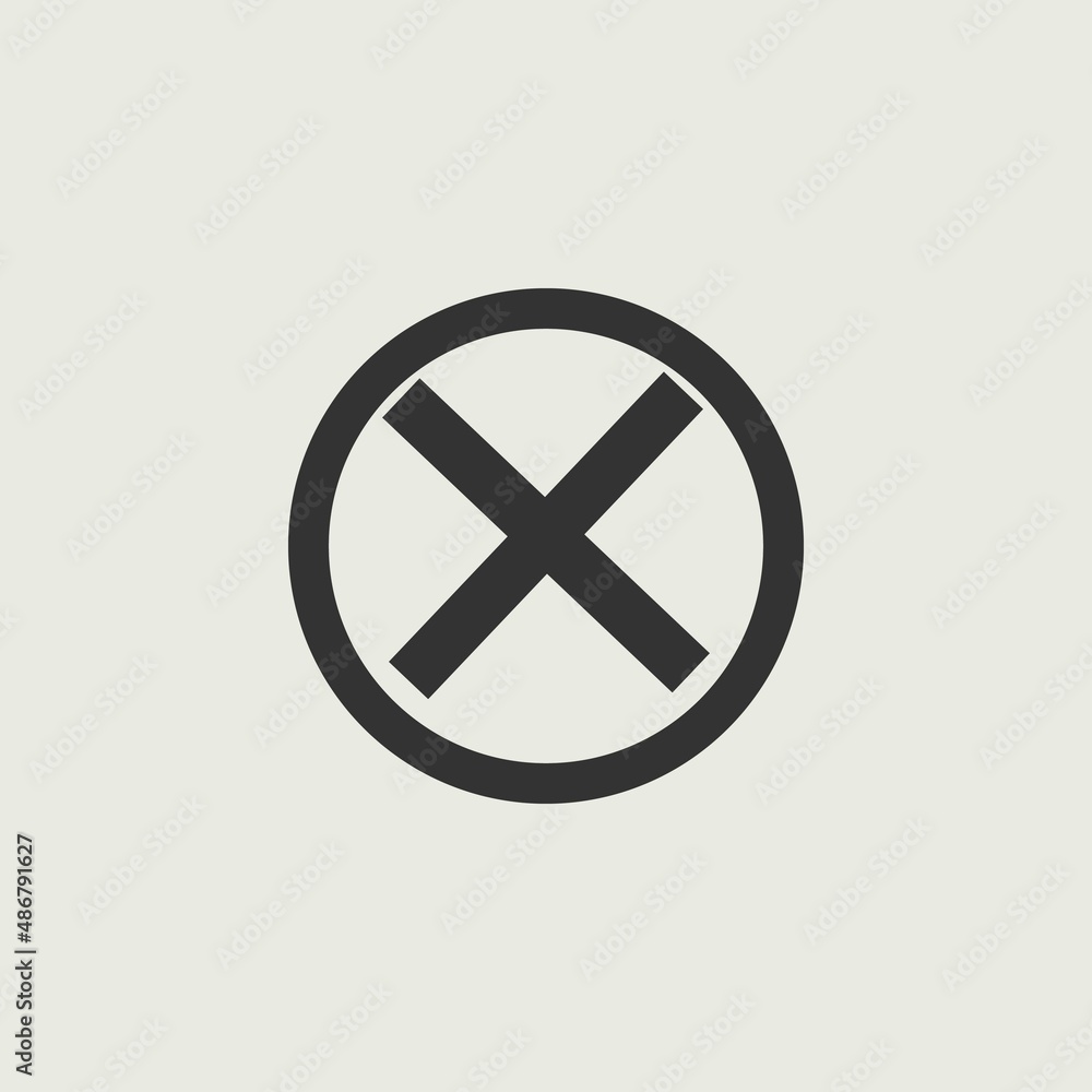 Cancel sign vector icon illustration sign Cancel sign vector icon illustration sign