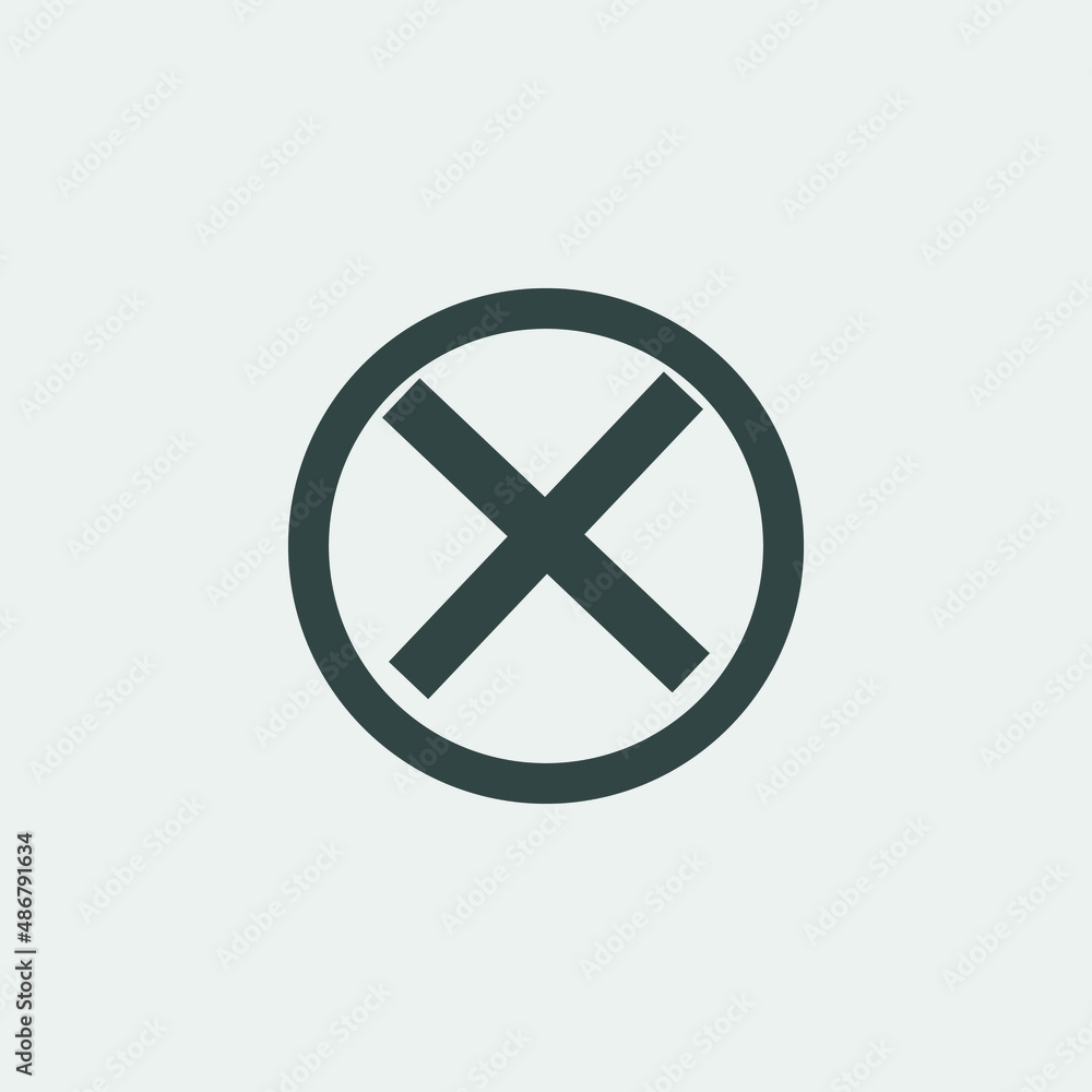 Cancel sign vector icon illustration sign Cancel sign vector icon illustration sign