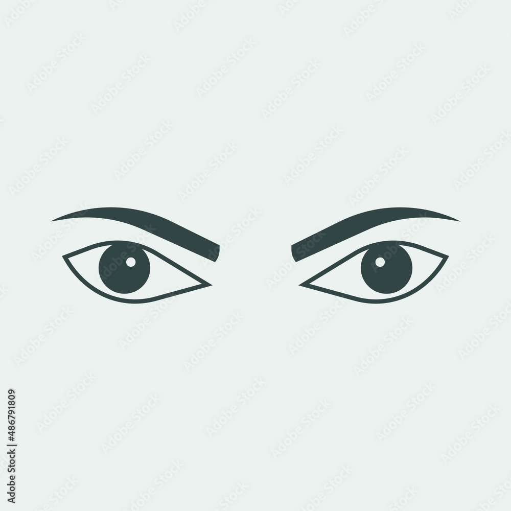 Woman eyes vector icon illustration sign Woman eyes vector icon illustration sign