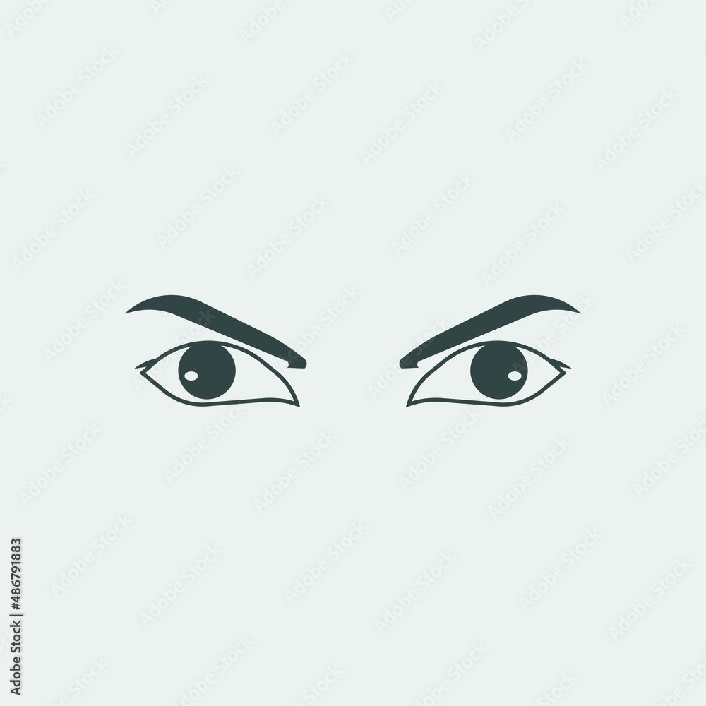 Eyes vector icon illustration sign Eyes vector icon illustration sign