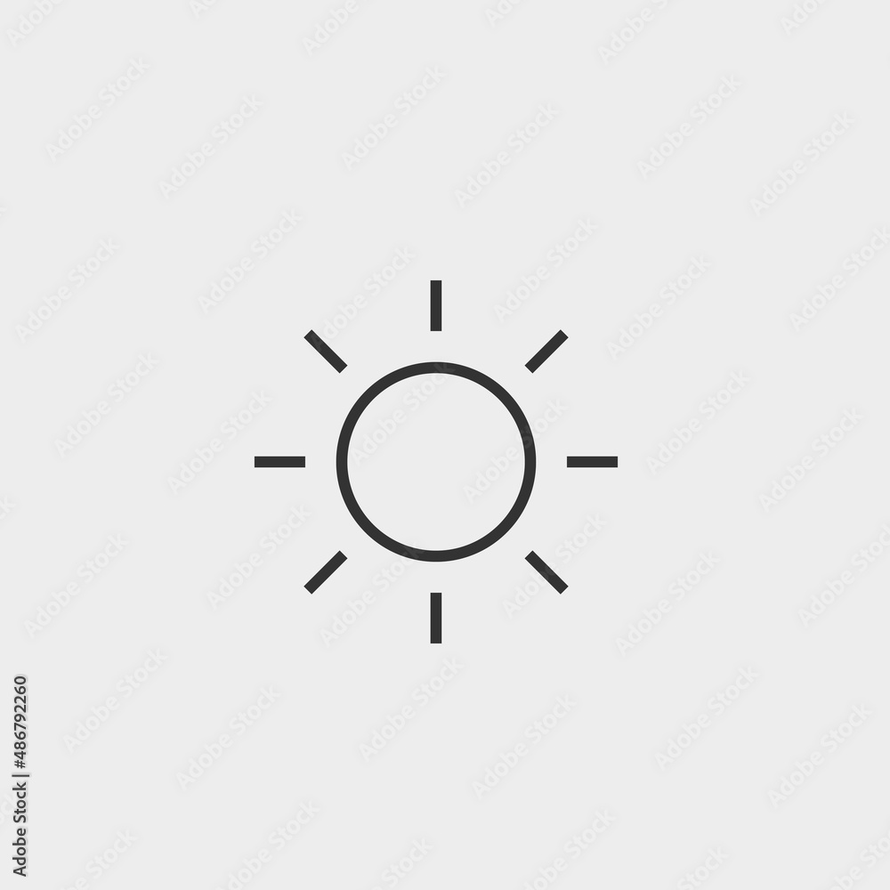 Sun vector icon illustration sign Sun vector icon illustration sign