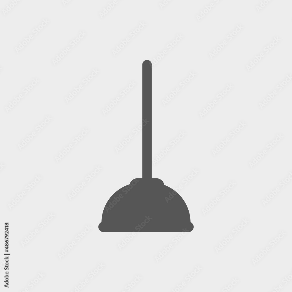 Toilet plunger vector icon illustration sign Toilet plunger vector icon illustration sign