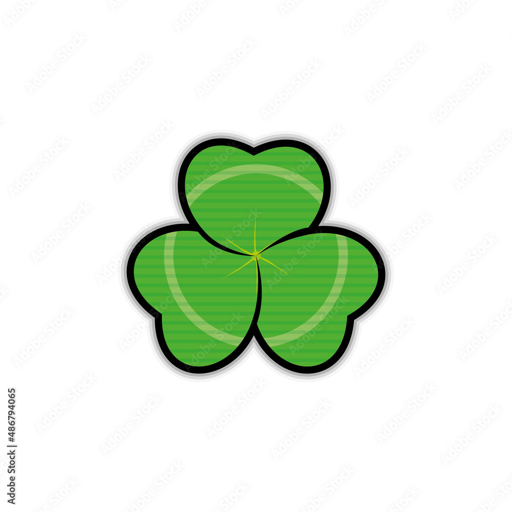 Three leaf clover. A green plant brings good luck. St. Day Patrick. Isolate. Vector illustration. Three leaf clover. A green plant brings good luck. St. Day Patrick. Isolate. Vector illustration.