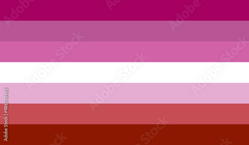 Pink lesbian flag derived from the lipstick lesbian flag but with the kiss mark removed.
